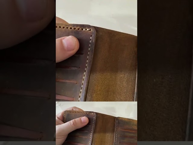 how to do leather double needle stitching || #leather