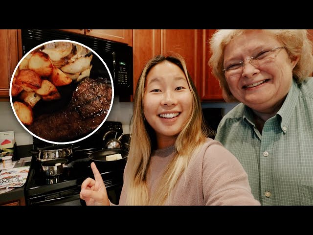 HOW TO MAKE STEAK & SPECIAL POTATOES! Cooking With My Mom!