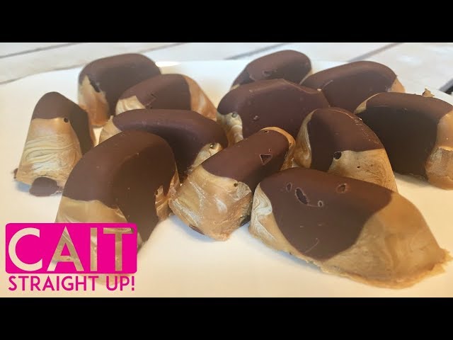 Ice Tray Frozen Chocolate Peanut Butter Bites | Cait Straight Up