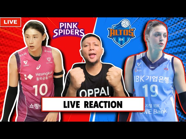 LIVE REACTION PINK SPIDERS VS IBK ALTOS, KOREA V LEAGUE