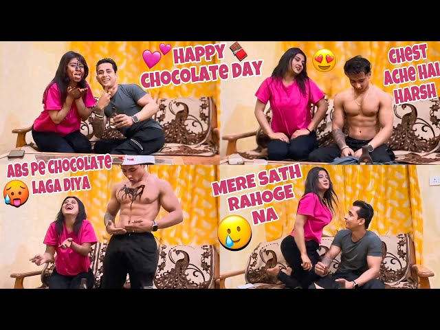 Chocolate Day Pe Aishwarya Ko Chocolate Se Nehlaya🍫😍|| Ye Kaha Chocolate Laga Diya🥵🙈