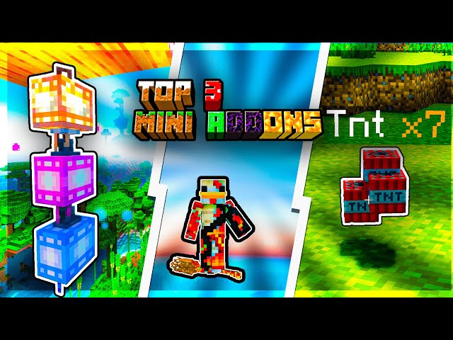 💠 TOP 3 MINI ADDONS PARA TU MINECRAFT PE/BE 》 ESCOBA VOLADORA, LINTERNAS, HOLOGRAMAS +1.20 🧱⛏