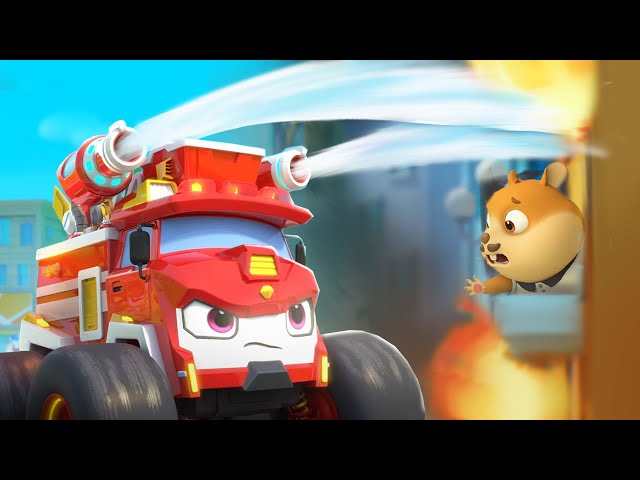 Fire Rescue Mission | Mosnter Fire Truck🚒| Monster Trucks | Car Cartoon & Songs | Wheely World