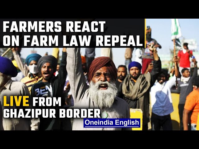 Three Farmer laws repealed by PM Modi, What Farmers Say, Live from Ghazipur Border| Oneindia News