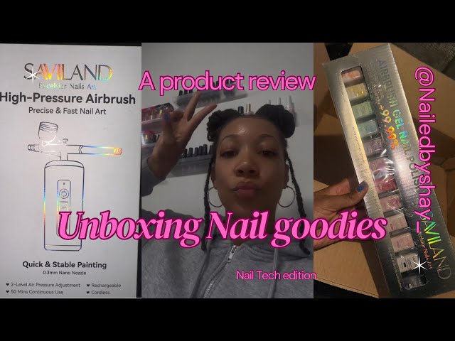 (Unboxing)Saviland Airbrush kit Review✨ How to use Nail Airbrush ✨| | Nail Tech Life