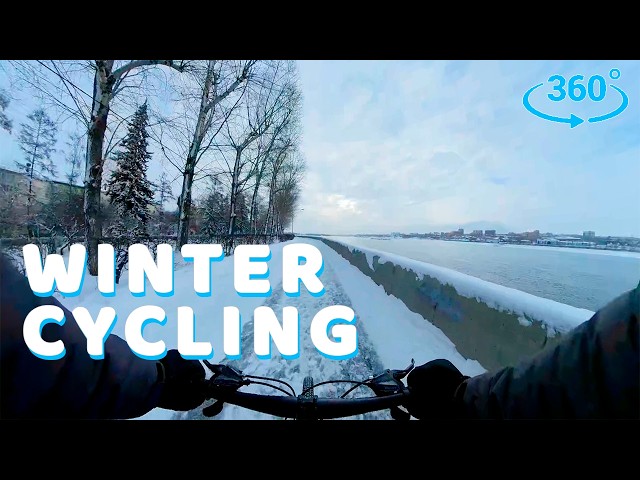 |VR 360 video| Virtual Winter Bike Ride - cycling scenery videos  for stationary bikes & VR headset