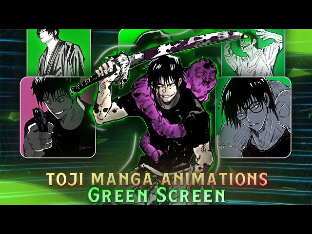 Toji fushiguro manga animation green screen | jujutsu kaisen manga animations green screen