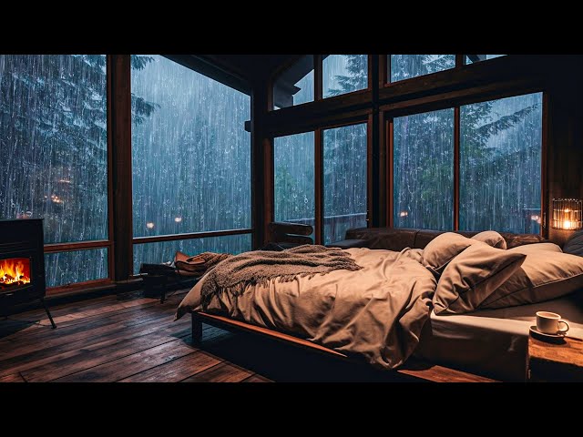 No Ads, Relaxing Heavy Rain on Window with Thunder Sounds for Stress Relief, Sleep, and Focused Work