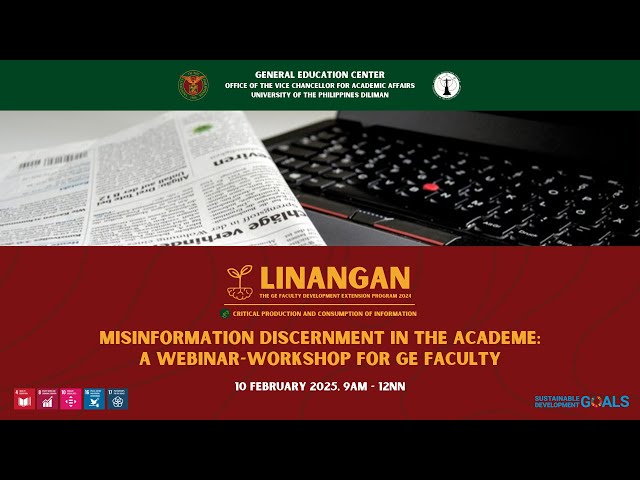 Misinformation Discernment in the Academe: A Webinar Workshop for GE Faculty