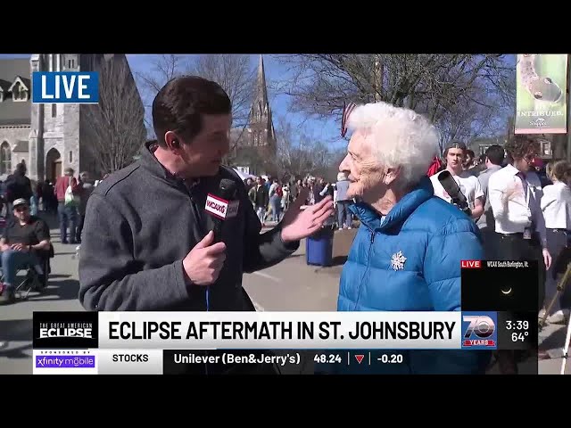 Janet Lucas sees her second total solar eclipse in Vermont