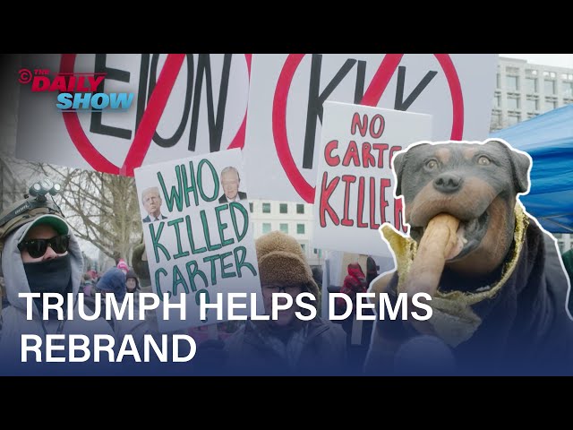 Triumph the Insult Comic Dog Leads Anti-Trump March in Storming the... Coffee Shop | The Daily Show