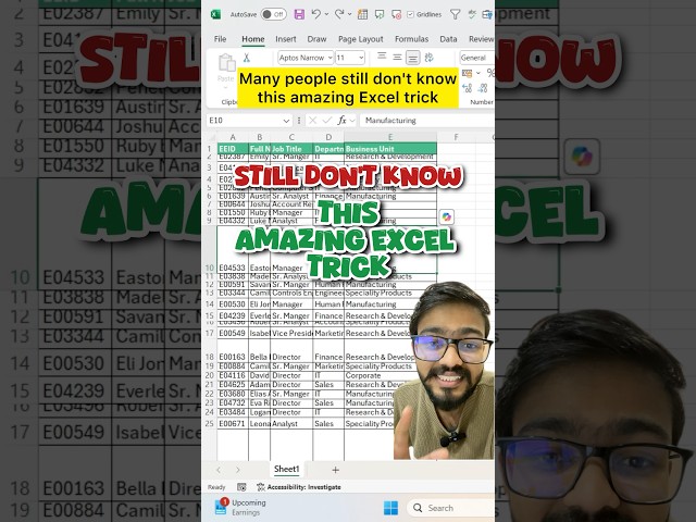 Still Don't know this Amazing Excel Trick‼️Learn Microsoft Excel #excel #exceltips #exceltricks