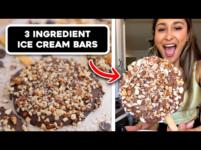 3 Ingredient Ice Cream Bars! Sugarless, High Protein, Low Carb