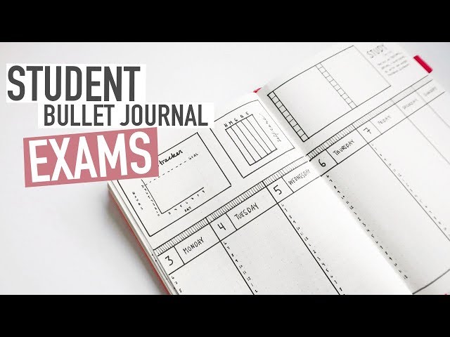 STUDENT BULLET JOURNAL spreads for EXAMS | university + college