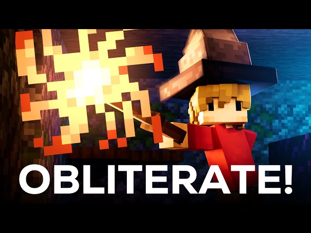 Grian yelling "OBLITERATE" like it's a Harry Potter spell