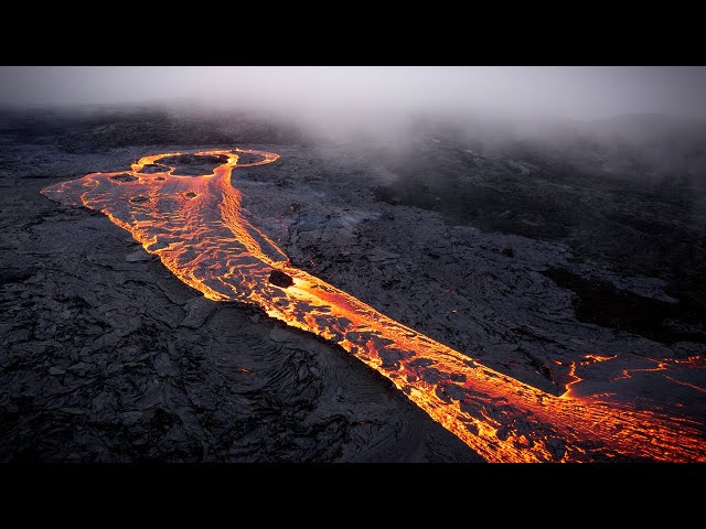 New lava river on September 15 - 4K w. Audio