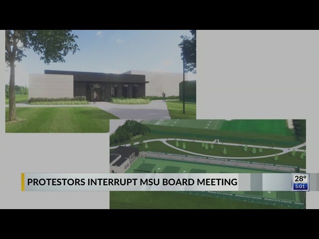 Protestors interrupt MSU board meeting