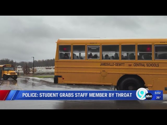 Police: Student grabs staff member by the throat