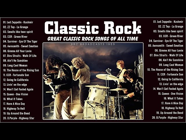 Classic Rock Playlist 70s and 80s | Stairway To Heaven, La Grange, Smells Like Teen Spirit....