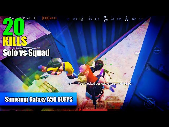 Samsung Galaxy A50 60FPS - No Lag Smooth+Extreme - PUBG MOBILE | 20 Kills | No Recoil M416+6x Spray