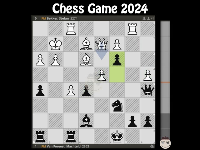 Bekker, Stefan - Van Foreest, Machteld || Tata Steel Top Tienkamp 2024 @chessbuddies 🔴 #TataSteel