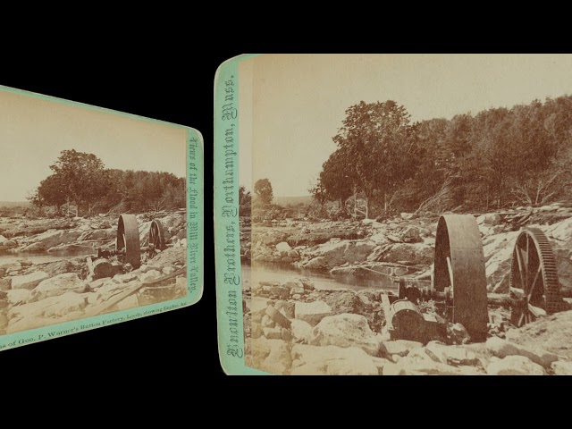 Warner’s Button Factory Engine, Leeds MA, Mill River Flood 1874 (VR 3D still-image)