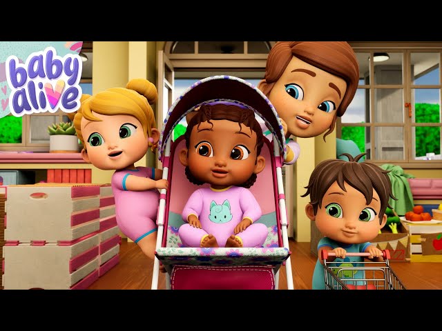 The Babies Go Shopping 🥦 Baby Alive Official 🍼 Family Kids Cartoons