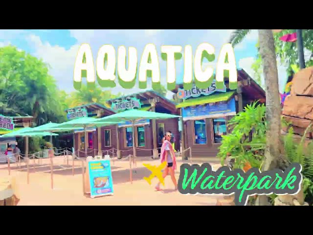 AQUATICA WATERPARK  FULL TOUR & REVIEW.  [4K]