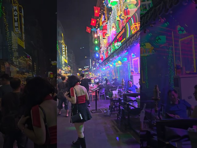 Bui Vien Walking Street Vietnam Uncut Part 2  🇻🇳Nightlife #travel #enjoy #walkingstreet #viralshorts