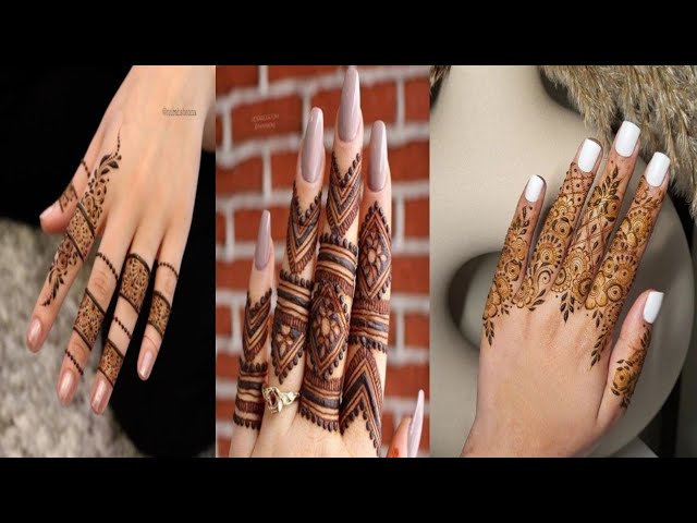 stylish finger henna design |mehndi ka design|arabic mehndi design