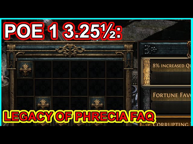 POE 1 - Legacy Of Phrecia FAQ - Endgame, Juice, Map Sustain and More... Path of Exile 1 3.26 3.25