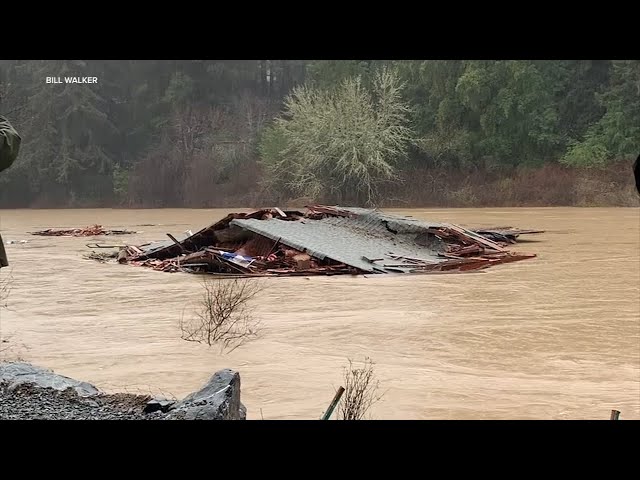 House falls into Russian River after landslide in Forestville; residents evacuated, authorities say