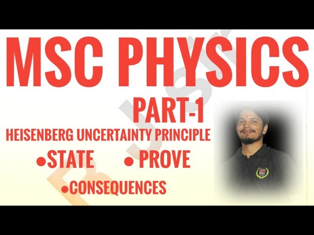 Heisenberg uncertainty principle: state : prove :consequences #Quantum mechanics #Msc part-1