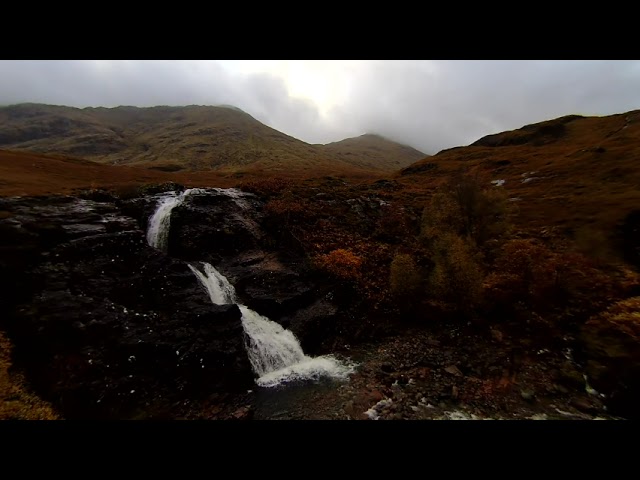 Altnafeadh Waterfalls Glencoe in Scotland 2024-10-19 in 3D VR180