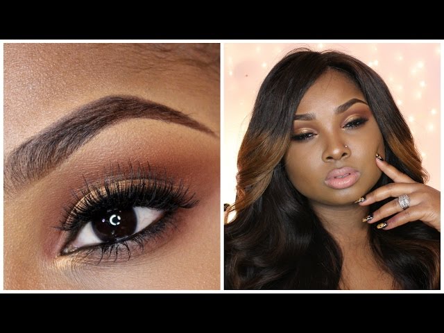 Full Face Make up tutorial - Bronze smoky eye -neutral/nude lips