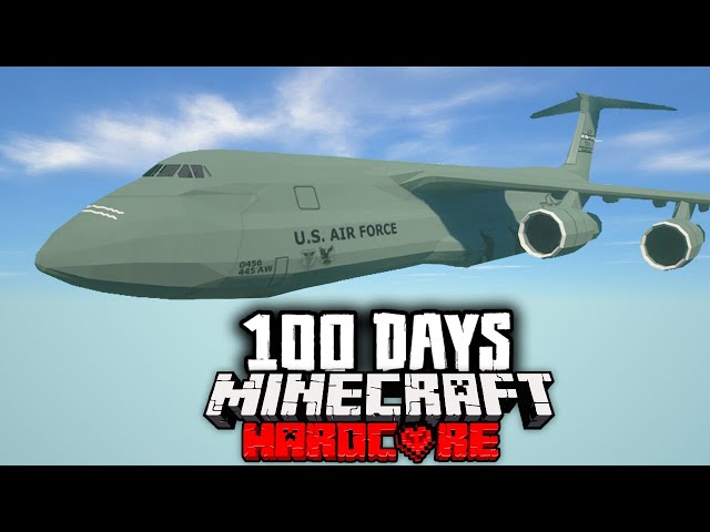 I Survived 100 Days on a Plane in a Zombie Apocalypse in Minecraft Hardcore