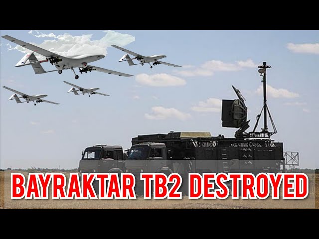 Turkish Drone Bayraktar TB2 Destroyed by Russian Military with Krasukha