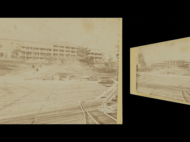 Fort William Henry Hotel, from Dock 1860s (VR 3D still-image)