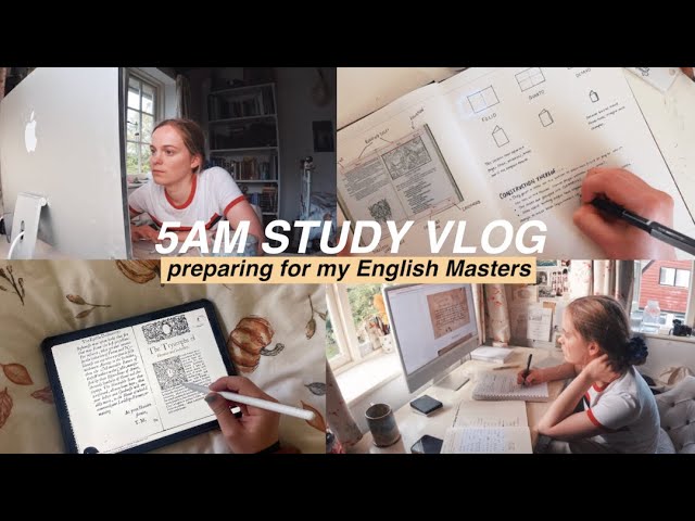 5am Study Vlog: preparing for my masters degree