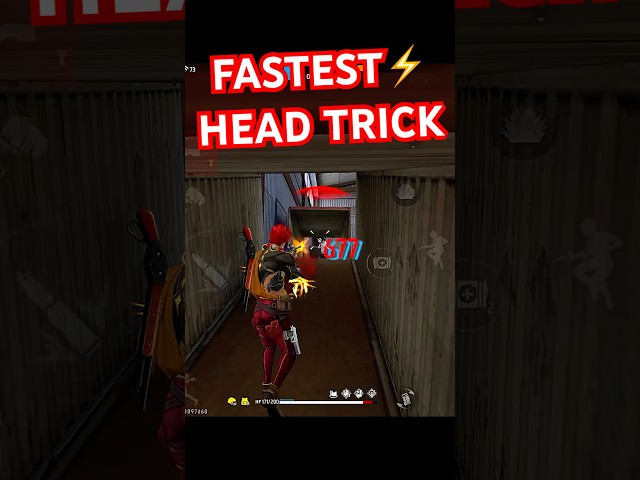 FASTEST⚡️TRICKSHOT HACK ON MOBILE🎯👽 #freefire