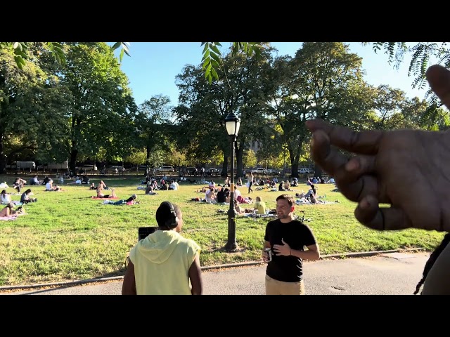 DJing at Herbert Von King park in the Bedford Stuyvesant neighborhood of Brooklyn NY, 10/05/2024