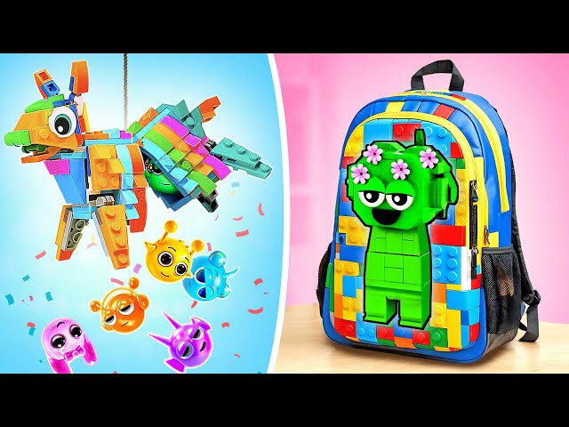 Lego School Backpack?! 🚌🎒 *Incredible LEGO School Crafts You Need To Try ASAP*