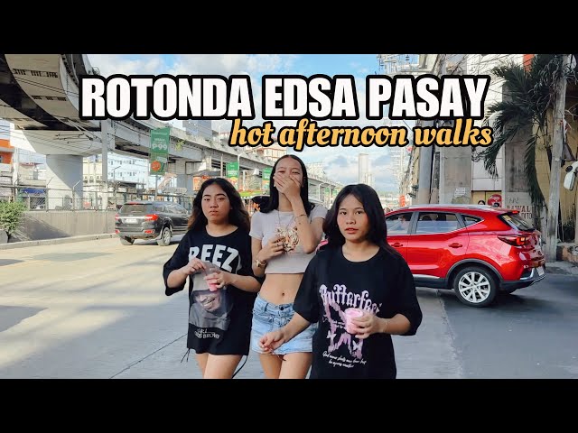 ROTONDA EDSA PASAY CITY PHILIPPINES-SREET SCENES [4k] walking tour