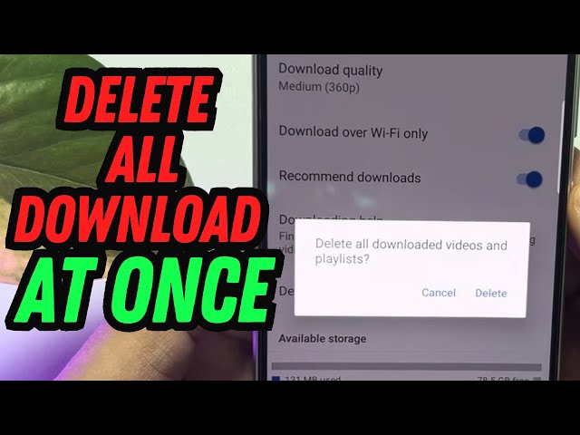 How to delete all downloaded videos on youtube (2025 UPDATED)