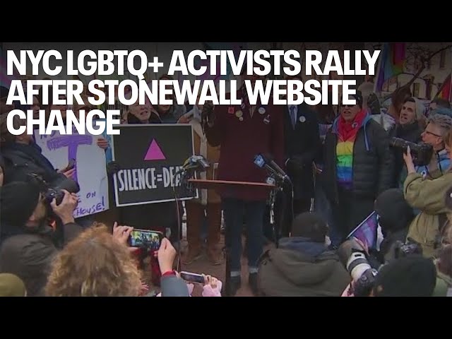 NYC LGBTQ+ activists rally after Stonewall website change