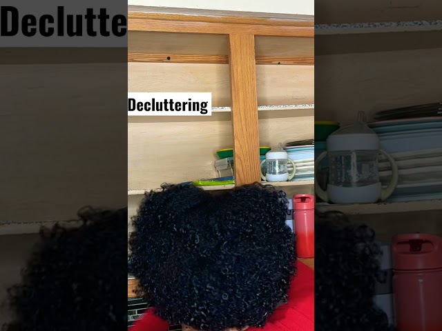 Decluttering the kitchen.