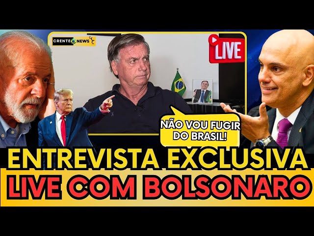 🚨URGENTE: LIVE COM BOLSONARO "EU NÃO VOU SAIR DO BRASIL" #bolsonaro #política #nikolasferreira