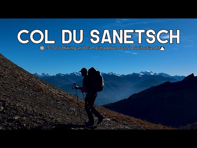 Winter Solo Hiking and Camping in Switzerland at -5°C | 2500m High Adventure