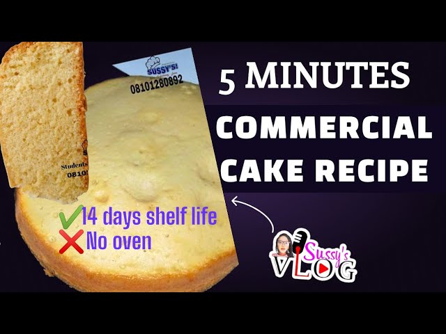 HOW TO MAKE 5 MINUTES COMMERCIAL CAKE RECIPE WITHOUT AN OVEN with 14 Days Shelf Life