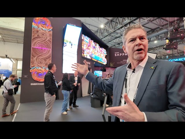 Christie Booth Tour at ISE 2025, Sapphire 4K40-RGBH, M 4K RGB: Projection Mapping, Interactive